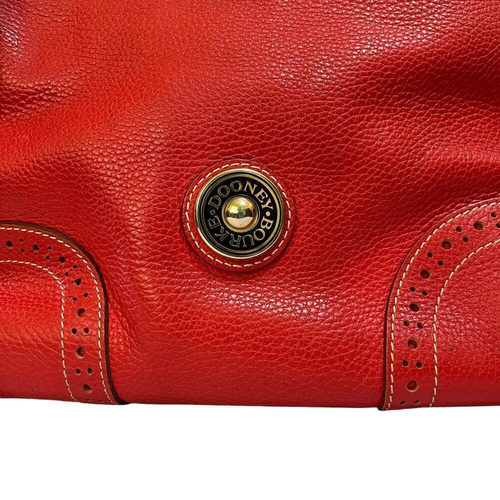 Dooney & Bourke Red Large Slouch French Leather Shoulder Bag Purse #RU776 - Picture 12 of 13